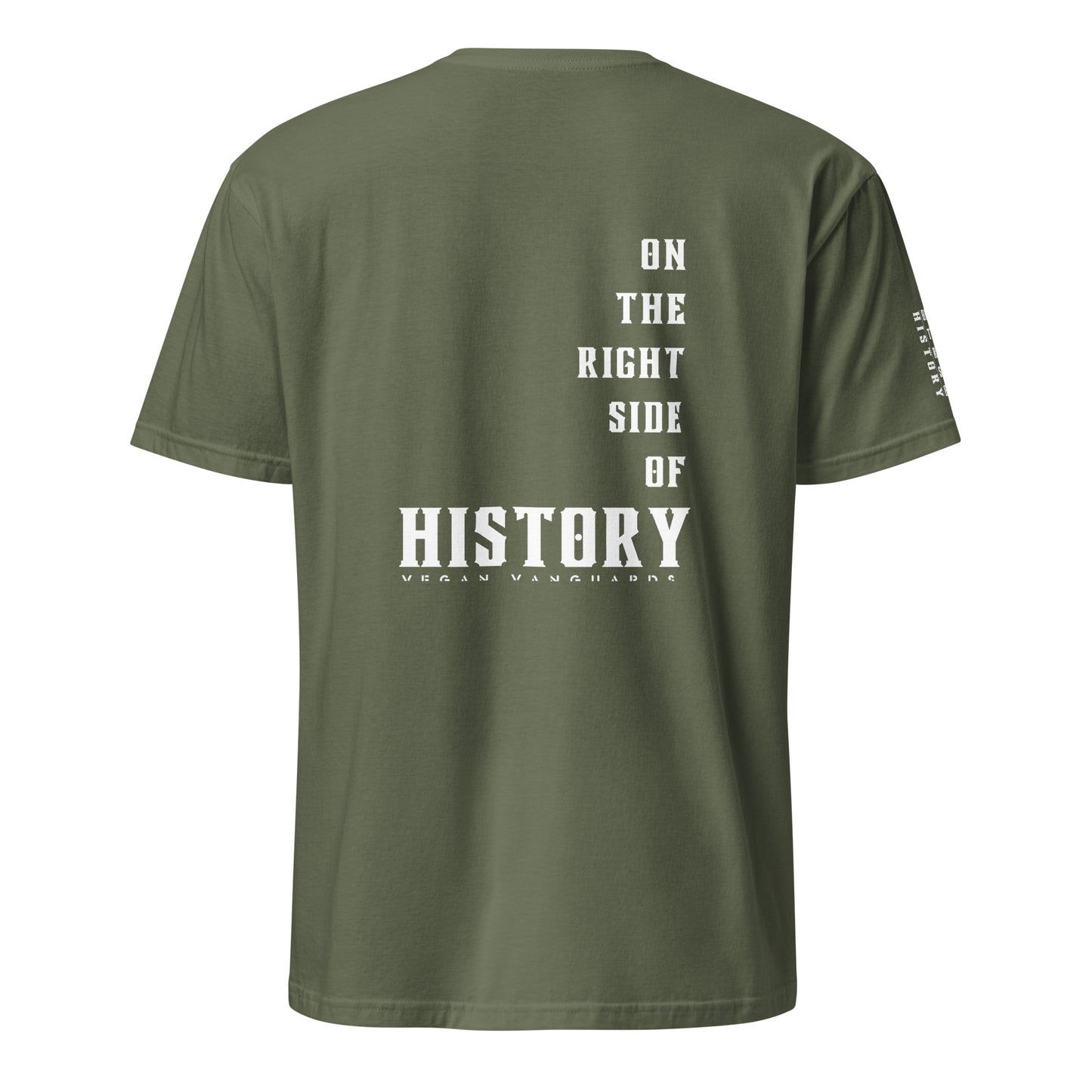 'BE On The Right Side Of History'' 100% Cotton Tee - Unisex White Vegan Ink Print