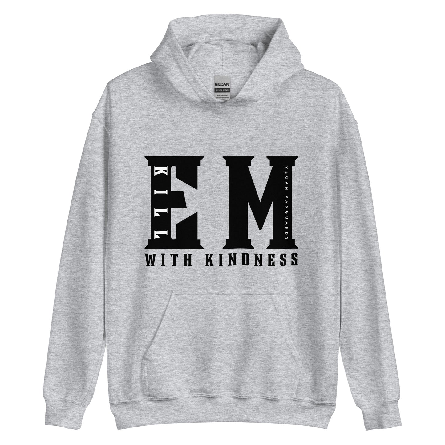 EM - Vintage Water Based Vegan Ink Print Unisex Hoodie